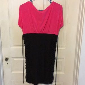 Say Anything Dresses - Say Anything Pink and Black Stretchy Dress Say Anything Dresses - Say Anything Pink and Black Stretchy Dress